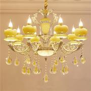 直供新 欧式吊灯 玉石水晶蜡烛灯客厅餐厅灯饰卧室锌合金灯具后现
