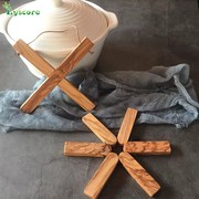 橄榄木欧式防滑防烫隔热垫实木家用锅垫可折叠砂锅餐桌垫盘垫碗垫