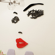 人物图案创意3d立体亚克力墙贴客厅背景墙贴画卧室房间美容院装饰