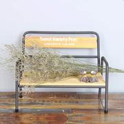 欧式田园风创意铁艺小长椅摆件婚礼甜品展架迷你创意家居小摆件