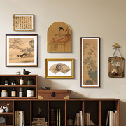 新中式装饰画古典怀旧挂画客厅书房，壁画花鸟法式中国风禅茶中古风