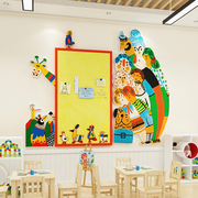 幼儿园文化墙环创材料主题，墙毛毡画室，布置美术室涂鸦墙公告栏墙贴