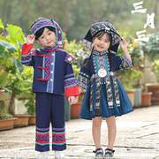 三月三壮族服装儿童广西少数民族苗族表演服男女童舞蹈演出服饰新