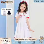 pawinpaw卡通小熊童装，夏季女童印花连衣裙