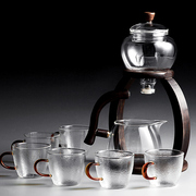 宫灯玻璃自动茶具套装家用功夫泡茶器懒人透明茶壶茶杯煌山戈文