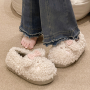 可爱兔子保暖毛绒包跟棉鞋，居家外穿都可以