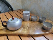 银蚁纯钛泡茶壶钛旅行茶具便携款功夫茶壶户外便携旅行快客杯