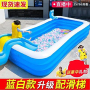 充气泳池儿童13岁家用方形3周岁，超大号家庭玩具耐磨大型新生儿。
