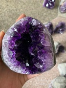 水晶紫晶洞摆件水晶原石，摆件恐龙蛋爱心原石黄水晶摆件