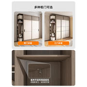 木月卧室衣柜现代简约板式组合衣柜二门三门滑门大衣橱推拉门衣柜
