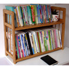 简约两层桌面书架置物架学生简易书柜桌上书架竹多层小型书架儿童