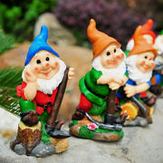 白雪公主七个小矮人摆件花园，装饰用品幼儿园庭院树脂雕塑园林景观