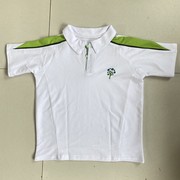 定制上海学校夏季男女校服，短袖套装白色polo衫，运动长短裤初高中小