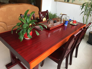 非洲红花梨大板茶桌实木原木红木餐桌办公会议桌2米1k.8米清