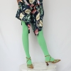 牛油果绿色丝袜打底袜高弹力(高弹力)锦纶哑光，天鹅绒连裤袜柔软丝滑绿色系