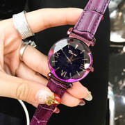 手表罗马客度花瓣型玻璃石英表竹节皮带手表百搭女士手表
