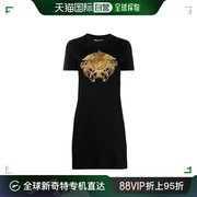 香港直邮Versace Jeans 范思哲 女士 巴洛克印花T恤式连衣裙 D2HW