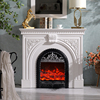 欧式氛围感壁炉室内白色拱门壁炉架别墅装饰壁炉柜仿真火焰取暖器
