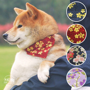 日本式进口面料和风系列，宠物三角巾柴犬围巾，配饰狗狗口水巾带项圈