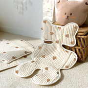 韩国婴儿绗缝推车垫纯棉吸汗透气宝宝儿童棉垫四季通用餐椅坐垫