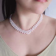 疤痕项链珍珠韩国时尚，手术颈链简约甲状腺遮挡疤痕锁骨链