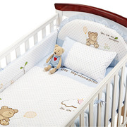 婴儿床床品十件套全棉床围定制宝宝棉品婴儿幼儿园，被芯被套用品
