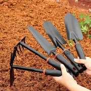 黑色三件套花铲园艺工具，种花工具套装，种植养花种菜盆栽铲子套件