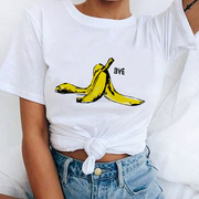 fruit banana Tee大码水果香蕉春夏打底可爱半袖宽松女装T恤女夏