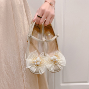 玛丽珍鞋婚鞋高跟鞋女国风新中式公主风配旗袍的粗跟订婚鞋新娘鞋