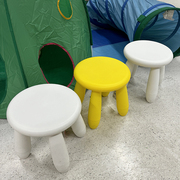 倩宜家居儿童凳子塑料板凳加厚椅子四脚小凳子宝宝圆凳蘑菇凳矮凳