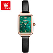 品牌欧美ins防水皮带 女士手表方形石英精钢5mm普通国产腕表
