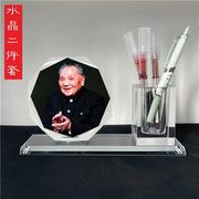 历史伟人邓小平画像水晶摆件工艺品书房桌子摆设品励志可定制图