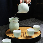 功夫茶具小套家用日式便捷简约陶瓷，茶壶茶杯套装茶盘整套旅行茶具