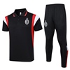 2324AC米兰球衣短袖POLO衫足球训练服黑色 Milan football jersey
