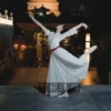 古典舞蹈中国风演出服舞台表演服装美丽的神话白色飘逸裤裙大摆裙