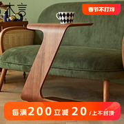 木言设计 原创现代移动带轮沙发边几多功能创意角几边桌小茶几