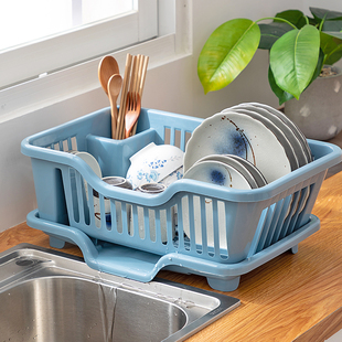 沥水篮沥水碗架厨房水槽上水斗洗碗池塑料网红筷子架收纳简易家用