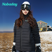 nobaday女士冬季羽绒服滑雪服，保暖层女鸭绒开衫外套10011