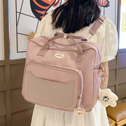 日韩风书包女大学生单肩斜跨包多用手提袋拎书袋大容量双肩包