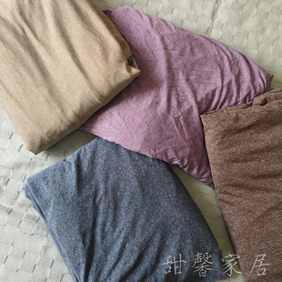 出口日本弹性锦纶纯色床笠 单双人实用微冷感薄款防尘罩可水洗