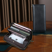 真皮钱包卡包一体男士长款潮牌牛皮多功能大容量手机包手包手拿包