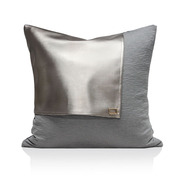 简约现代靠包灰金色装饰pu极简样板间抱枕套靠垫床头沙发客厅靠包