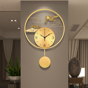 纯铜挂钟客厅装饰家用时尚挂墙餐厅创意艺术网红摆钟现代钟表中式
