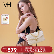 vh包包女包优雅经典牛皮，菱格包气质个性设计链条，手提包通勤斜挎包