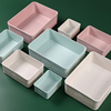 桌面收纳盒塑料长方形整理盒防尘小号抽屉置物盒子，杂物分类储物盒