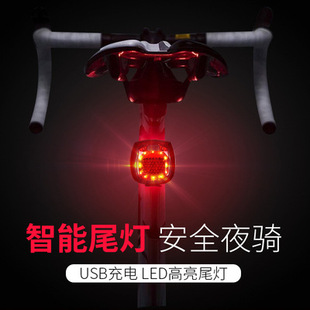 美利达通用车灯自行车尾灯USB充电单车山地车LED警示尾灯