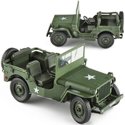 118军车仿真合金威尼斯，吉普车越野军事，汽车模型成人儿童玩具摆件