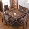 中式餐椅垫桌布套装茶几布长B桌方桌圆桌罩家用红木长餐桌椅