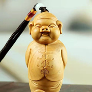 黄杨木雕刻工艺实木文玩手把件男士随身把玩件小动物财神猪礼