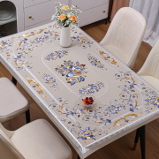 高级感欧式烫金桌布防水防油防烫免洗长方形餐桌台布客厅茶几垫子